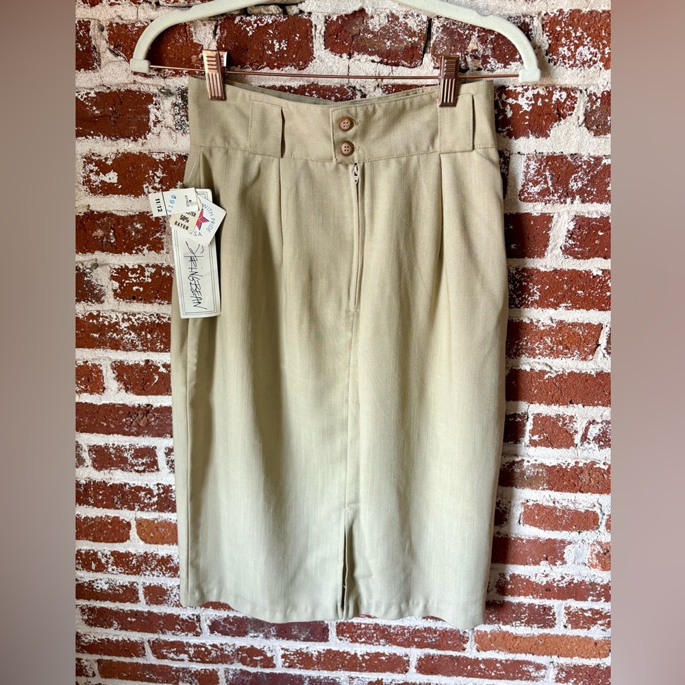 NWT Vintage Neutral Pencil Skirt - Picture 2 of 6